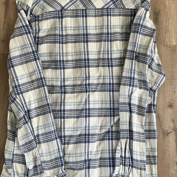 Scotch & Soda Mens Brushed cotton flannel Shirt w/ Leather detail front pockets - Picture 2 of 5